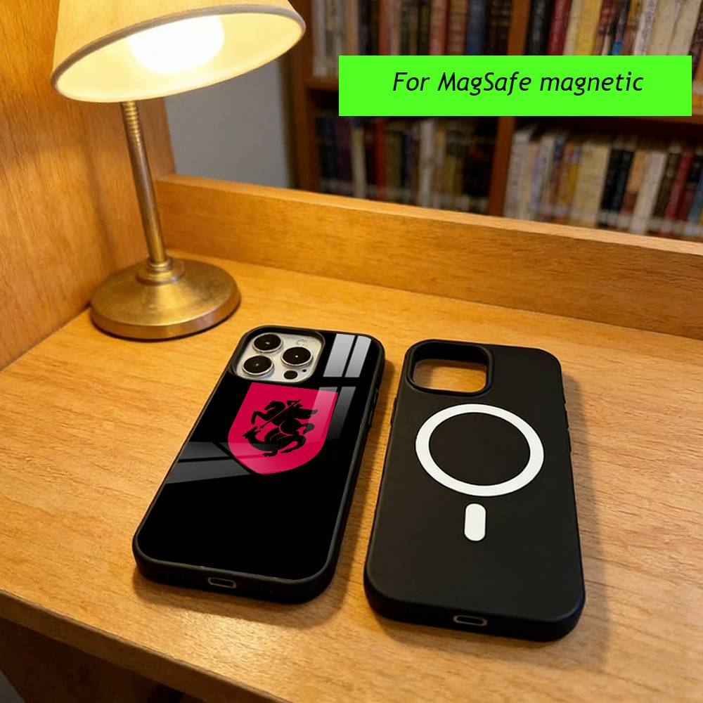 Georgien Flagge Handyhülle Für iPhone17,16,15,14,13,12,11 Plus,Pro Magnetisch Für Magsafe Kabelloses Laden