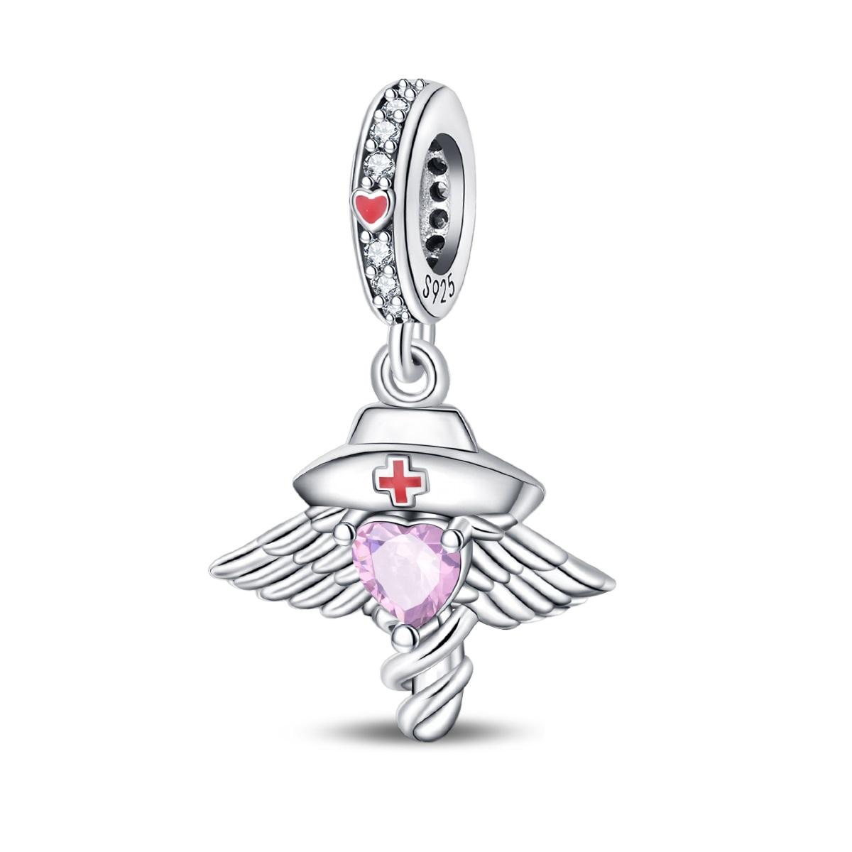 

Charm Bead Charms Plata copper Colors Pink Highheeled Cat Claws Bead Charms Charm Pendant for Authentic Bracelets for Women Do It Yourself Jewellery