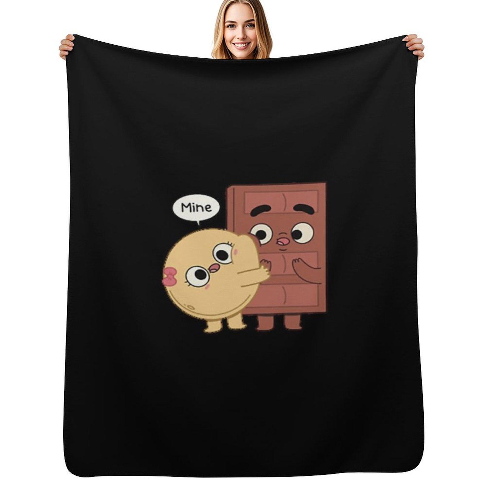 Choco Mine Throw Blanket Faux Fur Soft Warm Blanket for Bed 102x76cm(40x30in)