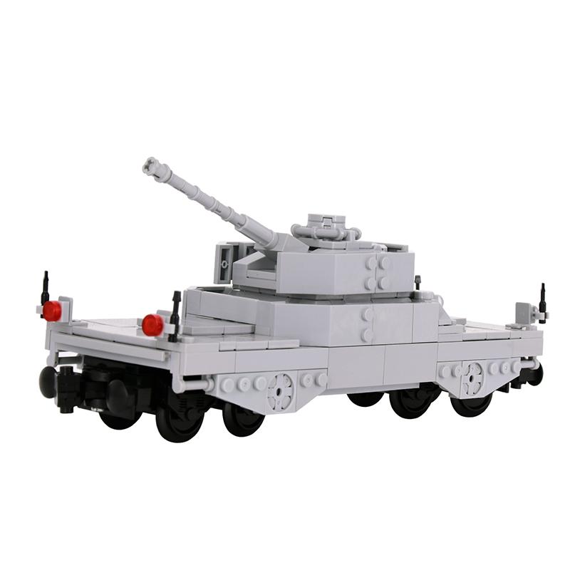 2025 Nový MOC Město Kreativní nápad Vlak Dělostřelecké vozidlo Stíhač tanků Stavební bloky Kostky Děti DIY High-tech Kreativní hračky