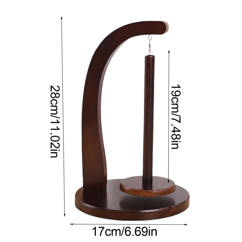 Yarn Holder Spinner Wooden Yarn Ball Holder Rotatable Yarn Twirling Holder Stable Knitting Ball Stand Decorative For Crochet
