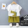 Korean Style Summer Cotton Outfit: Boys' Shorts and Girls' Short-Sleeve Set