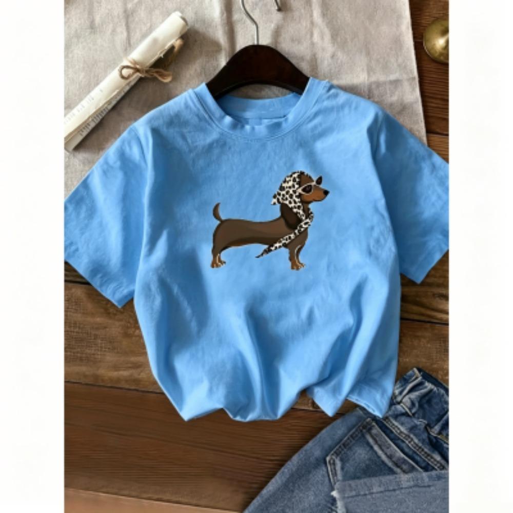 Zomer 11 Kleuren Dier Hond Print Kinder T-shirts Mode Straat Korte Mouw Buiten Casual Tops Jongen en Meisjes T-shirts Top