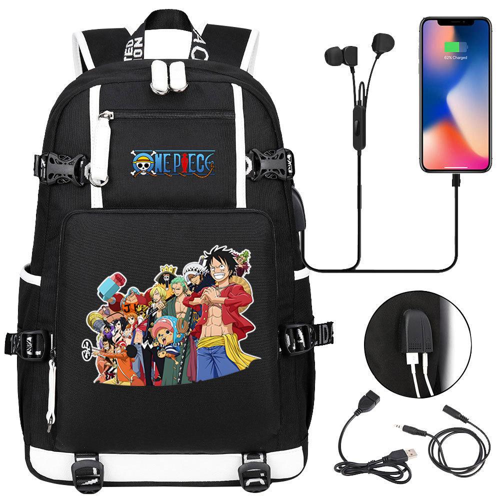 One Piece King Fashion Backpack Personalized Printing Youth Leisure Travel Cross-border Multifunctional Large Capacity Student School Bag