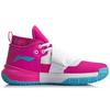 Li Ning All City 7 Hook and Loop High Top Basketball Shoes Men's White Pink ABAP105-6