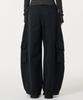 UNKNOWN PLANET Curved Cargo Cotton Pants Black