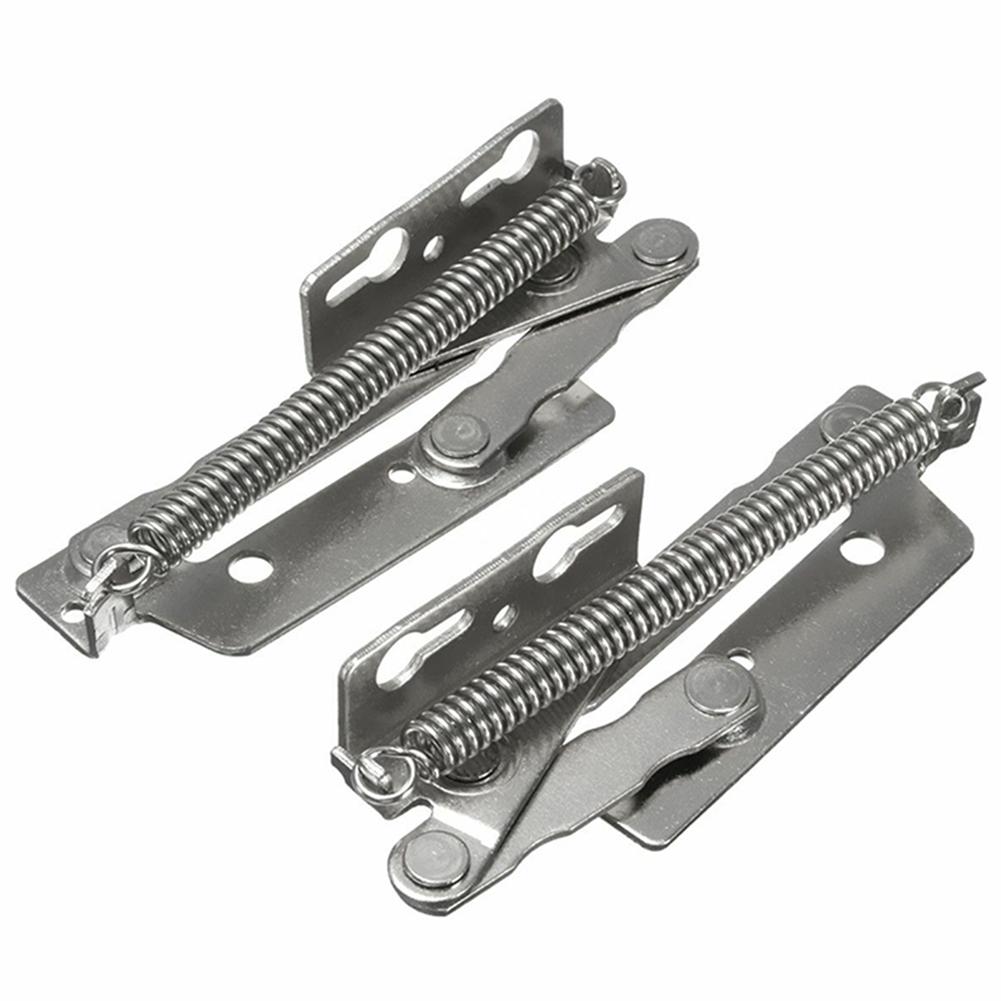 2pcs 13*2.3cm 80 Degree Sprung Hinge Stainless Steel Sofa Folding Scissor Hinge Cabinet Door Lift Up Stay Flap Top Support Tool