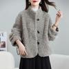 Women's Korean Style Lamb Shearling Winter Coat - Petite Lambswool Fur 2025.