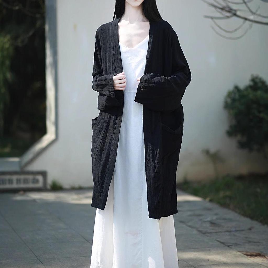 Zen Style Cotton Linen Cardigan - Spring/Summer Sun Protection
