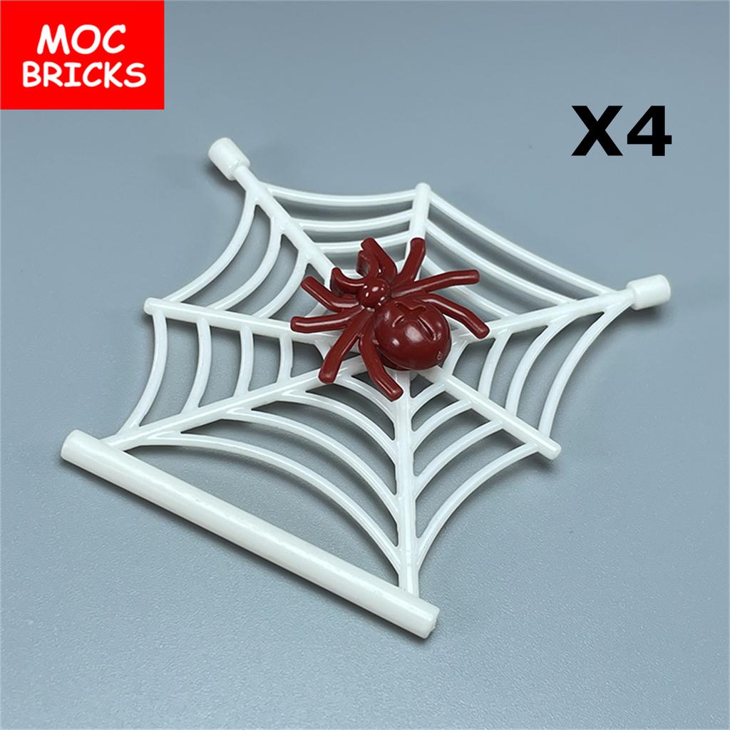 MY OWN CREATION Blocks Spider Cobweb Net Animal 30238 90981 Halloween Series Learning Building Blocks Assembled Playthings Plastic Dolls