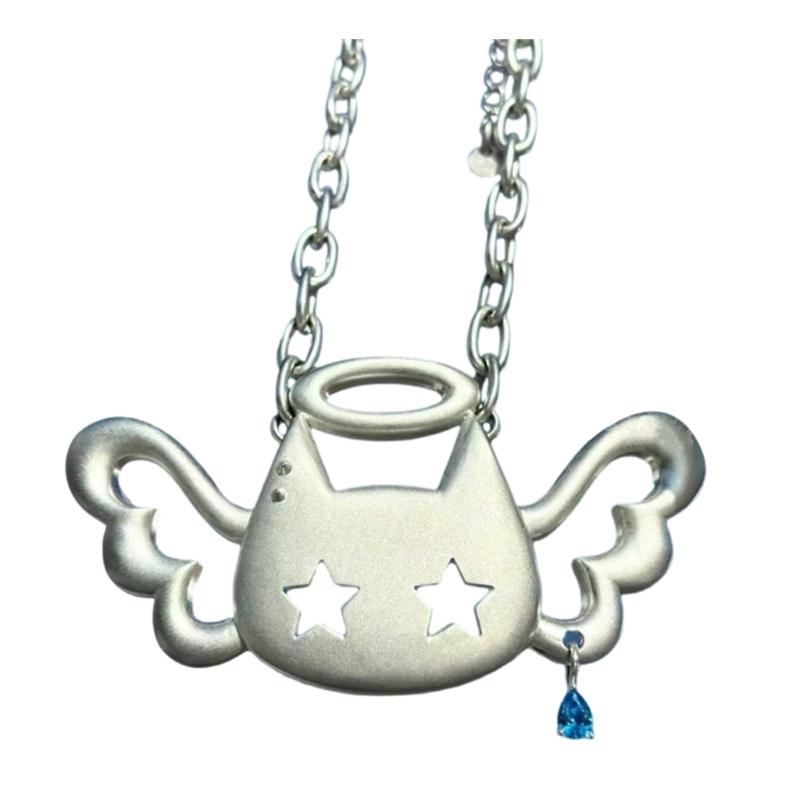 

Stylish Angel Wing Necklace Women Neckchain Elegant Alloy Jewelry Lightweight Design for Everyday Wear and Gift Giving 1