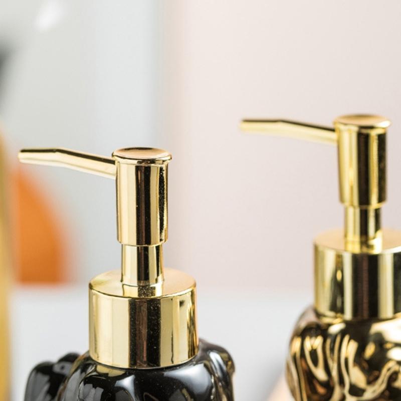 Keramická lahvička na mléko Dávkovač mýdla pro domácnost Nárazuvzdorný design Držák na nádobu na tekutiny pro domácí koupelnu