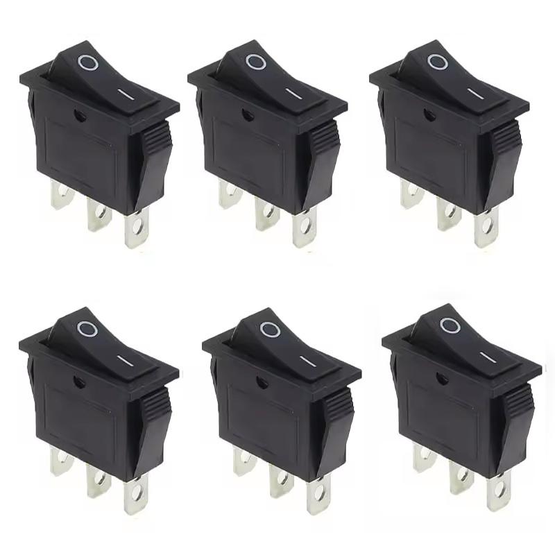 8pcs Rocker Switch 3 Pins 2 Position ON/Off AC 20A 125V 15A 250V SPST Yellow Red Green LED Light Illuminated Boat Rocker Switch Switches4