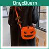 Trendige Mini-Kürbis-Umhängetasche für Halloween mit kreativem Color-Blocking-Design