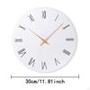 Nordische Wanduhr Leise Nicht tickend 11,81'' Dekorativ für Büro Schlafzimmer Flur Esszimmer