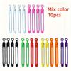 10pcs Reusable Silicone Cable Ties - Multi-Color Elastic Organizer for Headphones, Chargers, Mice & USB Cables, Travel-Friendly Storage Solution