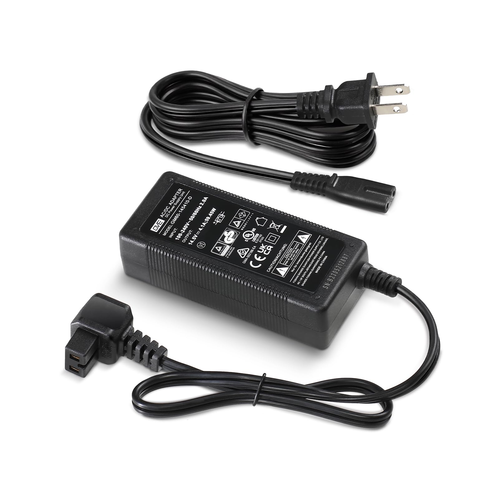 

Универсальный автомобильный холодильник AC AC для портативных и холодильников Адаптер, Шнур, 100В-240В AC, 6А, 2.5м, В автомобиле чёрный