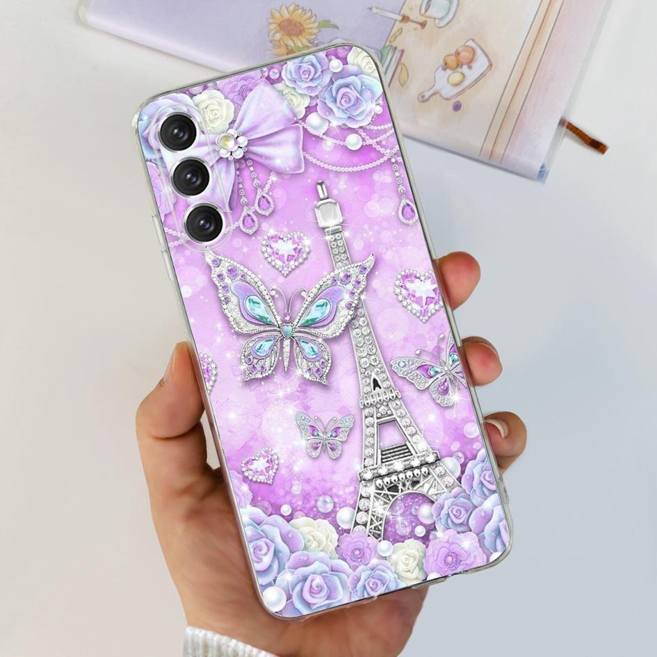 For Samsung A24 4G Case 2023 Popular Flower Astronaut Transparent Cover Soft Phone Case For Samsung A24 A14 5G SM-A146B A 24 Bag