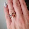 Charming Colorful Crystal Stone Ring For Women Fashion Silver Color Metal Ring Chic Evening Party Finger Jewelry