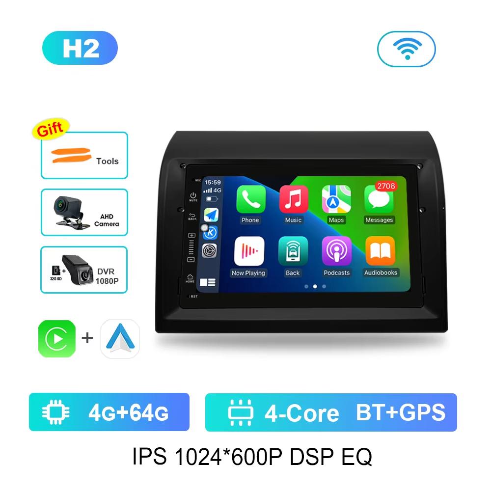 Android Car Radio Multimedia Video Player 7 Inch for Fiat Ducato 2006 - 2016 DSP Stereo GPS Bluetooth HD Touch Screen Carplay