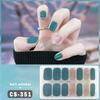 1 Sheet Gel Nail Strip UV Free Easy Apply Remove Self-adhesive Nail Sticker Long Lasting Waterproof Quality Glitter Solid Color Decorative Nail Wrap