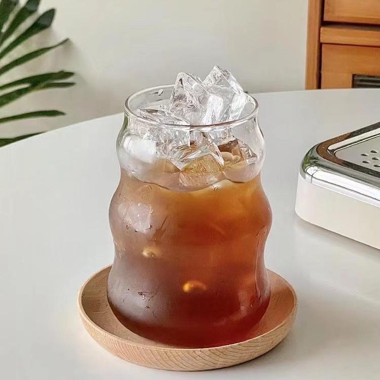 Chubby High Borosilicate Glass Cloud Cup - Simple, Thick, Single Layer for Juice & Beverages