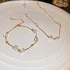 High-End Crystal Cube Clavicle Necklace – Trendy Titanium Steel Fashion for Women