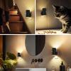 Motion Sensor Night Light with Dimmable Warm White LED Dual-Sided Lighting 90-degrees Rotatable Wall Sconce Light for Bedroom Hallway Kitchen