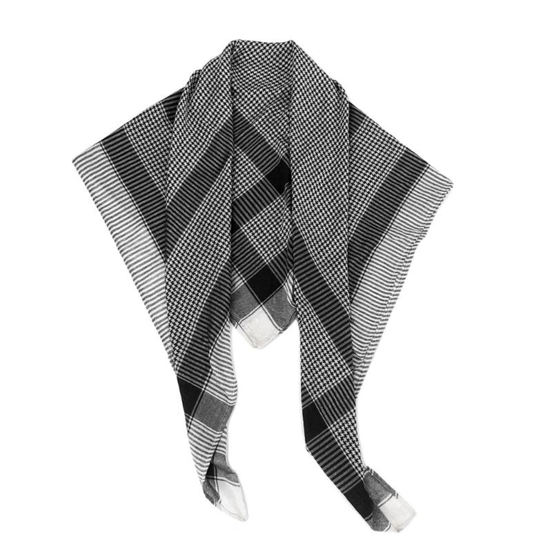 Традиционный ближневосточный полиэстеровый головной платок Легкий Практичный Дышащий для Повседневной Носки Активного Отдыха чёрный