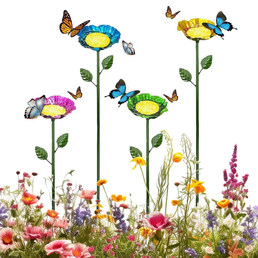 Bee Watering Station 4 Pieces Metal Weatherproof Beekeeping Supplies Bee Water Feeder For Outdoor Lawn Backyard Outside Patio