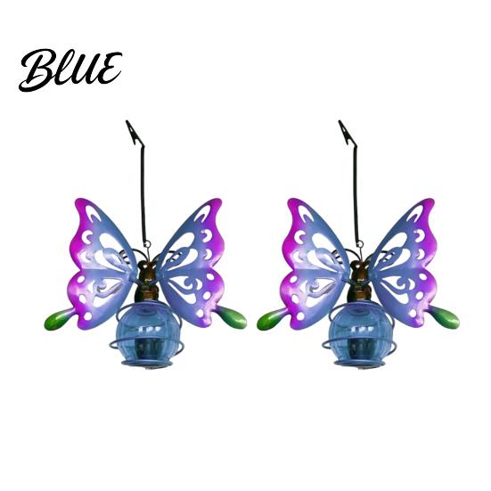 Metal Outdoor Yard Hanging Decor Waterproof IP65 Solar Lamps Beetle Butterfly Flamingo Garden Light  Powered Bee Ornaments for Porch LED Animal Lamp