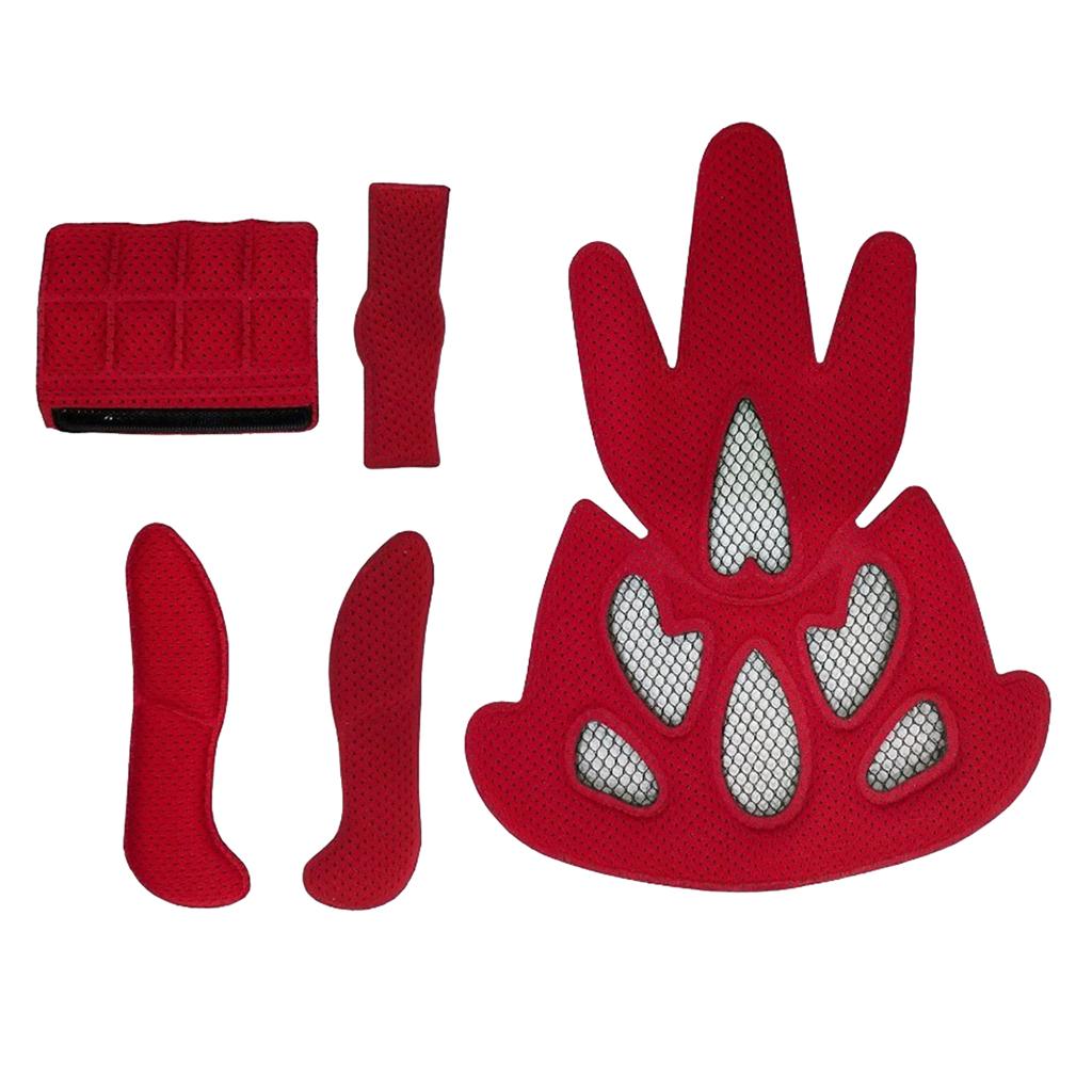 Bicycle Helmet Padding Foam Kit Bike Helmet Pads Replacement Cushion Liner with Fly Block Net Chin Pad Magic Sticker Pads