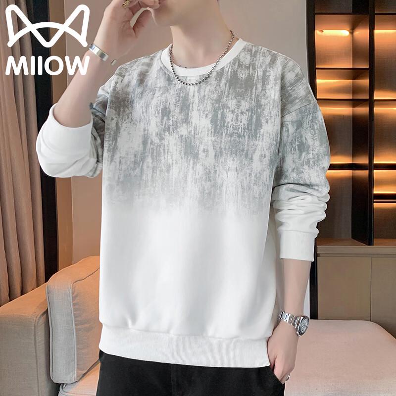 Mao Ren Men's Casual Long Sleeve Round Neck Sweatshirt
