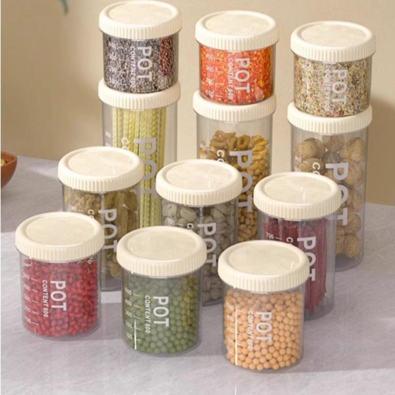 Kitchen Grains Sealed Container Transparent Snack Storage Container Anti-Moisture Cereals And Grains Sealed Storage Barrel Box