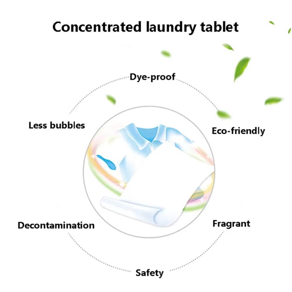 90Pcs Laundry Tablets Underwear Cleaning Soap Children's Clothing Concentrated Washing Powder Detergent for Washing Machines