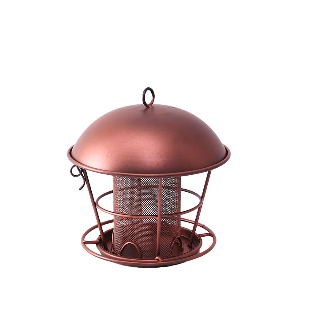 Outdoor Metal Dome Bird Feeder Garden Iron Decor