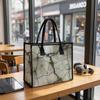 Cracked Wall Print Tote Bag Stylish Casual Daily Carry Handbag for Outdoor Shopping
