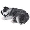 Dog Ornament Textured Exquisite Vivid Real Cute Dog Statue for Garden Lawn Desk Decoration