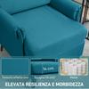 Decorative Armchair in Breathable Linen-Effect Fabric with Rolled Armrests, 70x73x83 cm, Green
