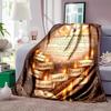 1PC Seven Gifts of Holy Spirit Faith-printed Flannel Blanket Soft and Warm Suitable for Home Travel Picnics Camping and RV Use