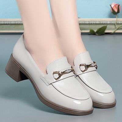 Mode Frühling Herbst Damen Pumps Flache Schuhe Kristall Hohe Absätze mit Absatz Slipper Mode Atmungsaktiv Einzel 2024 Lackleder