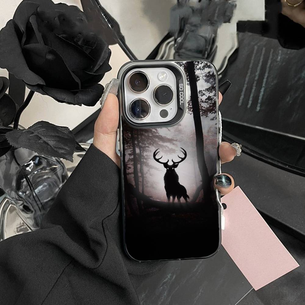 Elk In my Dream Phone Case For IPhone 16 17 15 14 12 13 Pro Max Black Color Shockproof Cover