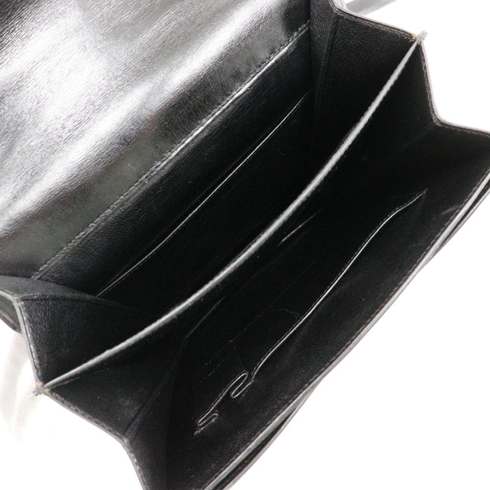 Hermes Chianti Shoulder Bag One Belt Vintage Black / Gold Hardware Box Carf Women Used