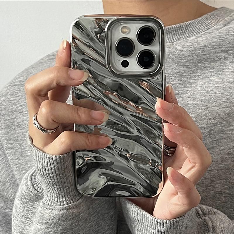 3D Curly Wavy Texture Phone Case For For Iphone 17 Air 16 1 14 Plus 13 Pro Max Soft Shockproof Phone Back Cover