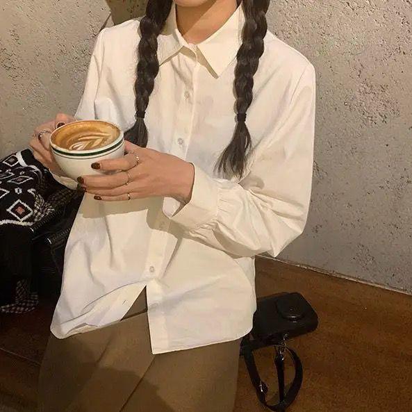 Chic Korean-Style Women's Long-Sleeve Versatile Shirt
