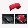 Red Suede Leather Car Gear Shift Knob Cover Trim For Volkswagen Touareg