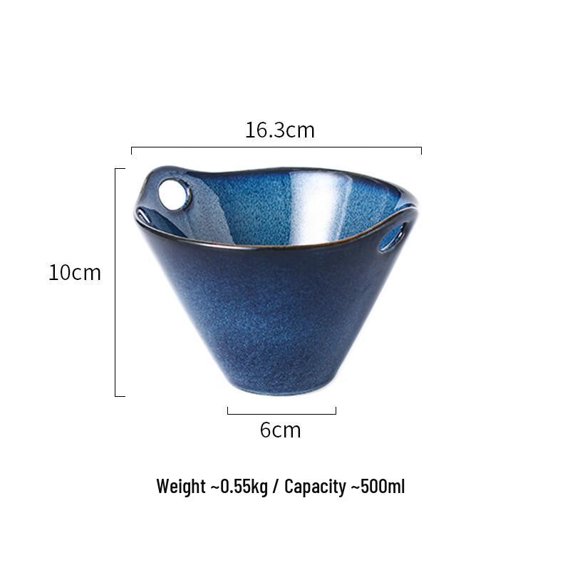 Creative Cartoon Ceramic Ramen Bowl with Handles