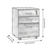 File Cabinet 3 Drawer With Lock Printer Stand Lateral Mobile Under Desk Organizer Wooden Wheels Adjustable Shelves Home Room