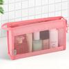 1pc portable travel storage bag, multifunctional travel makeup bag, zipper mesh makeup bag, cosmetic organizing bag