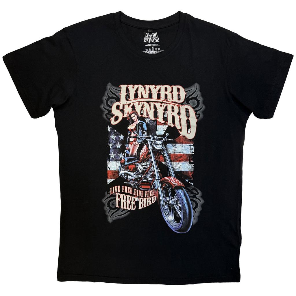 Men's Lynyrd Skynyrd Ride Free Vintage T-shirt Large Black